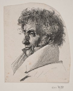 Porträt von Bäckermeister Købke; Fragment von: Blatt mit drei Porträts: Bäckermeister Købke, Sophie Krohn und N. Feilberg