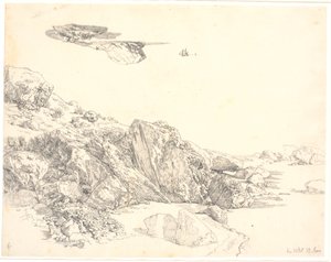 Felsenstudie von Capri von Christen Købke