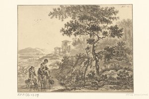 Italienisierende Landschaft mit Hirte
