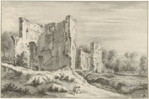 Ruine des Schlosses in Egmond aan den Hoef von Christiaan Josi