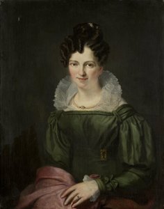 Porträt von Maria Christina Nijssen, Ehefrau von Anthonie van der Hout von Christiaan Julius Lodewijk Portman (signed by artist)