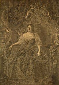 Porträt von Kaiserin Anna Ioannovna 1693-1740, 1740er von Christian Albrecht Wortmann