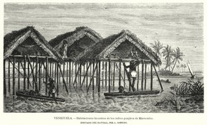 Pfahlbauten der Wayuu (Guajiro) Indianer, Maracaibo, Venezuela