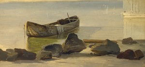 Ein Einbaum auf dem Starnberger See, 1845
