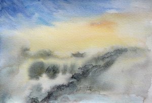 Temple in the Clouds, 2015 (Aquarell auf Papier)