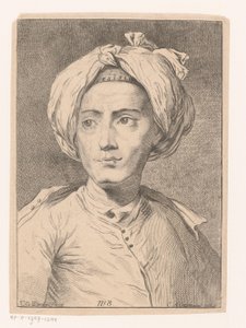 Porträt eines Mannes, möglicherweise ein Selbstporträt von Christian Gottlieb Werner