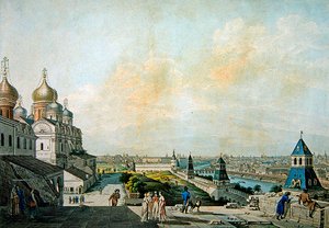 Moskau, Stadtansicht, links vom Kreml