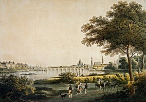 Blick auf Dresden von der Südwestseite