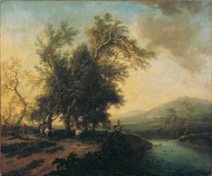 Landschaft mit Staffage von Christian Hilfgott Brand