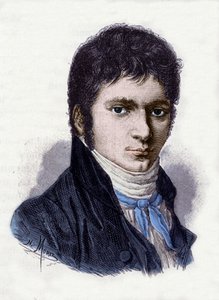 Ludwig van Beethoven (1770-1827), deutscher Musiker, im Jahr 1802. Gravur von Morel nach einer Miniatur von Horneman
