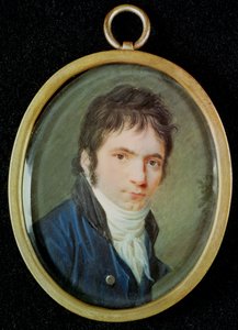 Miniaturporträt von Ludwig van Beethoven (1770-1827), 1802 von Christian Hornemann