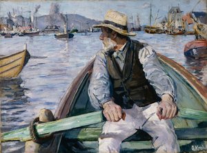 Blick nach vorne, Bergen Bucht von Christian Krohg
