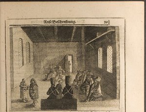 Botschafterlicher Prikaz Posolsky Prikaz in Moskau, Illustration aus Reisen zum Großherzog von M von Christian Lorenzen Rothgiesser