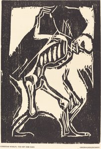Tod mit einem Sarg, ca. 1917