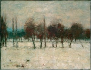 Obstbäume im Schnee