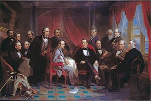 Washington Irving und seine literarischen Freunde in Sunnyside von Christian Schussele
