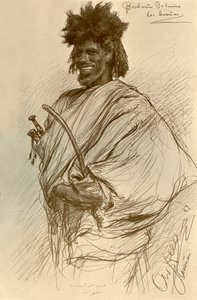 Bishari-Mann, Assuan, Ägypten, 1898 von Christian Wilhelm Allers