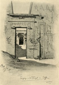 Eingang zum Tempel in Edfu, Ägypten, 1898 von Christian Wilhelm Allers