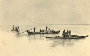 Fischerboote, Ceylon, 1898 von Christian Wilhelm Allers