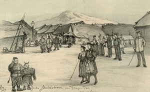 Marktplatz, Tsingtao, China von Christian Wilhelm Allers