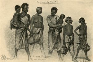 Siamesische Familie, Bangkok, 1898