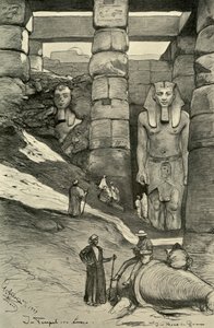 Statuen im Luxor-Tempel, Ägypten, 1898 von Christian Wilhelm Allers