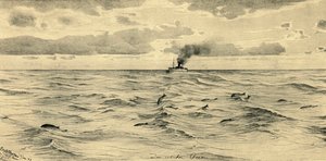 Dampfschiff auf dem Indischen Ozean, 1898 von Christian Wilhelm Allers
