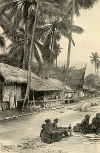 Straßenszene in Tasikmalaya, Java, 1898