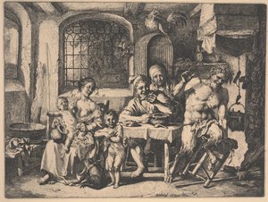 Der Satyr im Haus der Bauern von Christian Wilhelm Ernst Dietrich