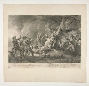 Der Tod von General Montgomery in Quebec (La Mort du General Montgomery devant Quebec) von Christian Wilhelm Ketterlinus