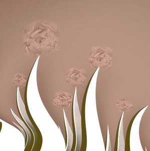 Minimalistische Rosa Blüten