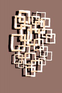 Überlappende geometrische Quadrate von Christina Sillen