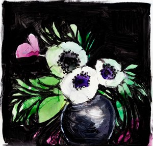 Lebhafte Anemonenmalerei von Christine Lindstrom