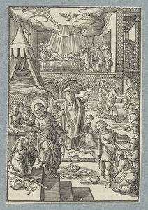 Apostel taufen neue Gläubige in Jerusalem von Christoffel van Sichem (II)