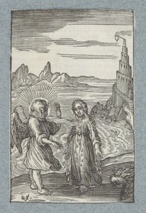 Kind schmilzt unter dem heißen Atem des Engels von Christoffel van Sichem (II)