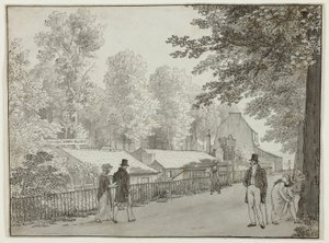 Relais, Avenue des Champs-Élysées, Paris (recto); Szene aus dem Leben des Odysseus (verso) von Christoffer Wilhelm Eckersberg