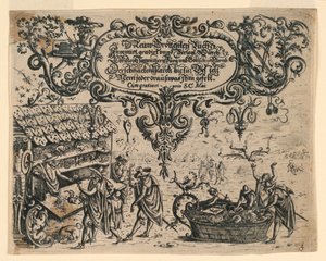 Titelseite aus Neüw Grotteßken Buch (Neues Groteskenbuch) von Christoph Jamnitzer