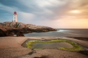 Küstenleuchtturm Sonnenuntergang