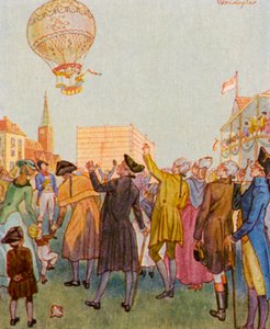 Luftballon (Farblithographie)