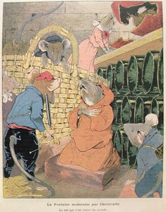 Illustration für Die Ratte, die sich aus der Gesellschaft zurückgezogen hat aus Fabeln von Jean de La Fontaine von Christophe 1856 1945 Christophe 1856 1945