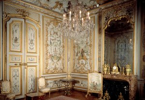 Ansicht des Affenkabinetts oder „La Grande Singerie“ von Christophe Huet (1700-1759) 1737 Chantilly, Musée Condé