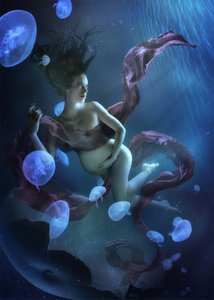 Ätherische Unterwasser-Mutterschaft