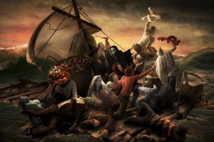 Floß der Halloween-Monster von Christophe Kiciak