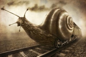 Steampunk Schnecken Zug von Christophe Kiciak