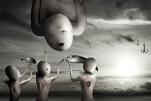 Surreales Fischopfer