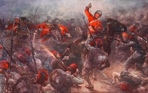 Der Angriff der Kavallerie von Drury Lowe bei Kassassin, 28. August von Christopher (after) Clark