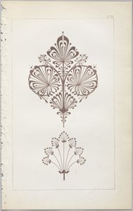 Die Kunst des dekorativen Designs: mit einem Anhang, der die Stunden des Tages angibt, zu denen Blumen öffnen, veröffentlicht von Day & Son, London, 1862 von Christopher Dresser