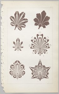 Die Kunst des dekorativen Designs: mit einem Anhang, der die Stunden des Tages angibt, zu denen Blumen öffnen, veröffentlicht von Day & Son, London, 1862 von Christopher Dresser