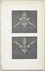 Die Kunst des dekorativen Designs: mit einem Anhang, der die Stunden des Tages angibt, zu denen Blumen öffnen, veröffentlicht von Day & Son, London, 1862 von Christopher Dresser