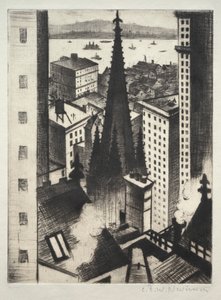 Tempel von New York von Christopher Richard Wynne Nevinson